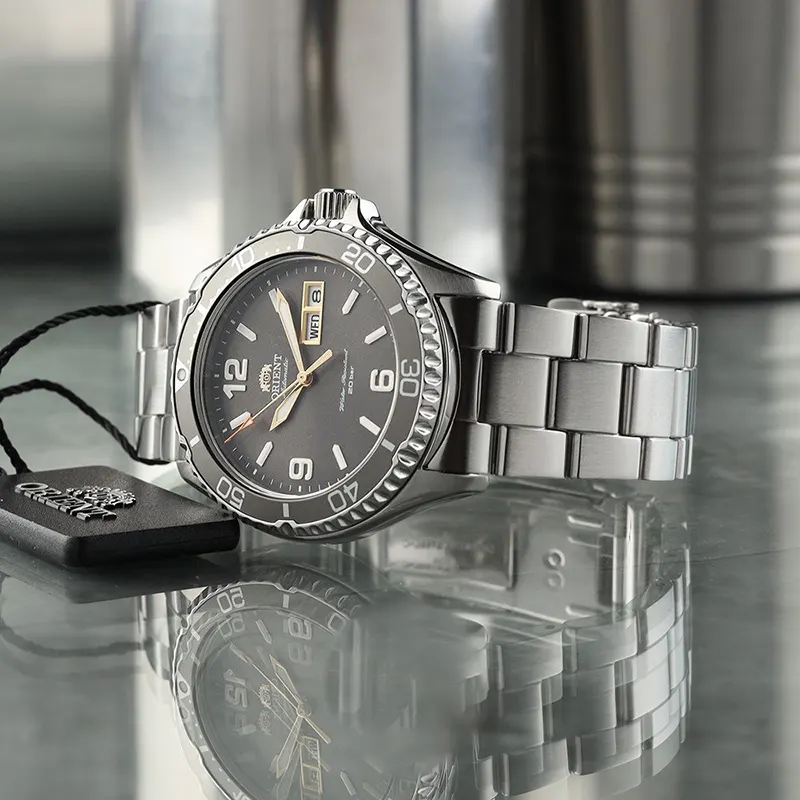 Orient Mako III Automatic Grey Dial Men’s Watch- RA-AA0819N